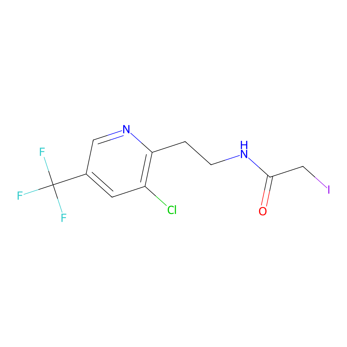 N-{2-[3-chloro-5-(trifluoromethyl)pyridin-2-yl]ethyl}-2-iodoacetamide molecular structure, CAS 2059280-46-3