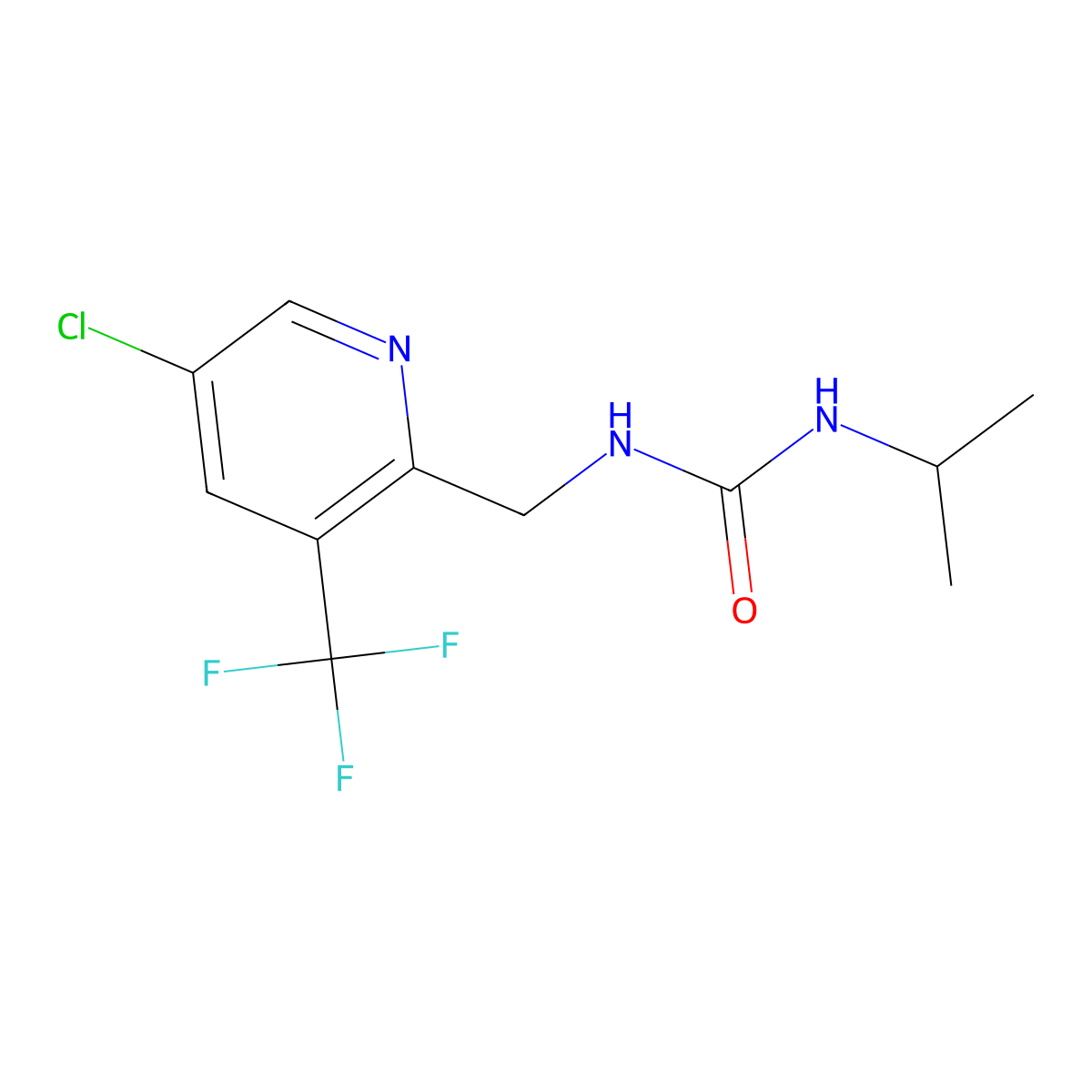1-{[5-Chloro-3-(trifluoromethyl)pyridin-2-yl]methyl}-3-(propan-2-yl)urea molecular structure, CAS 2059280-56-5