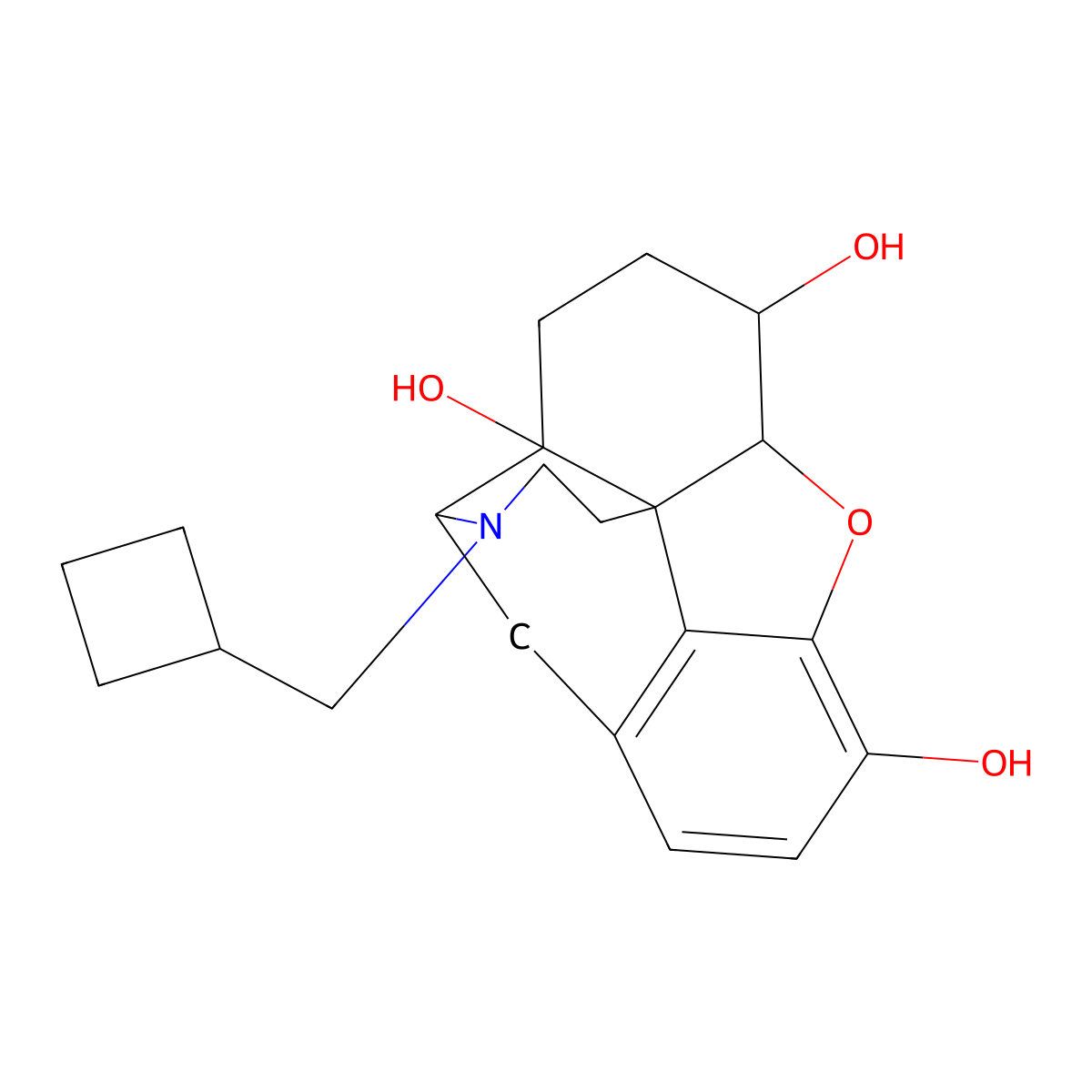 Nalbuphine molecular structure, CAS 20594-83-6