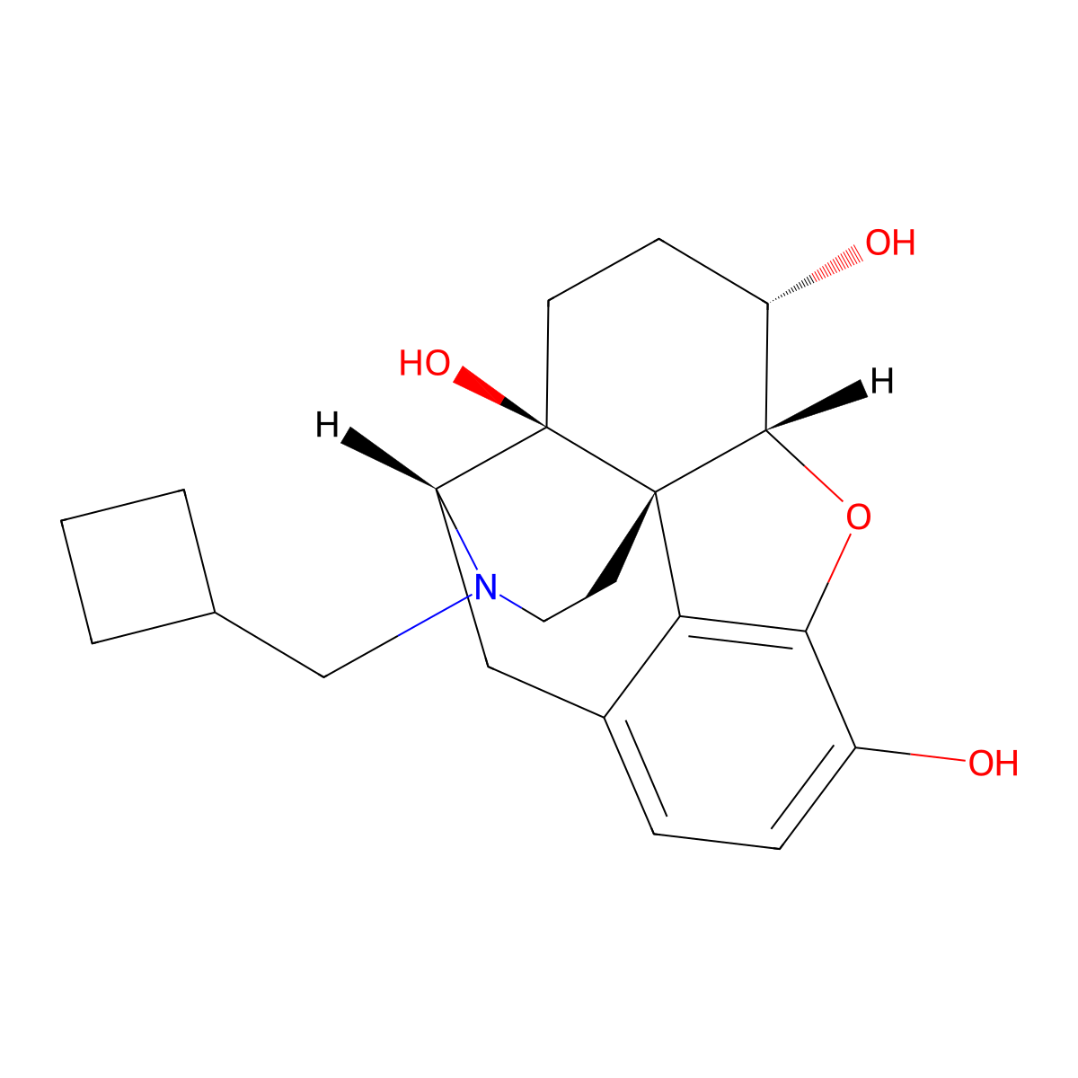 Nalbuphine molecular structure, CAS 20594-83-6