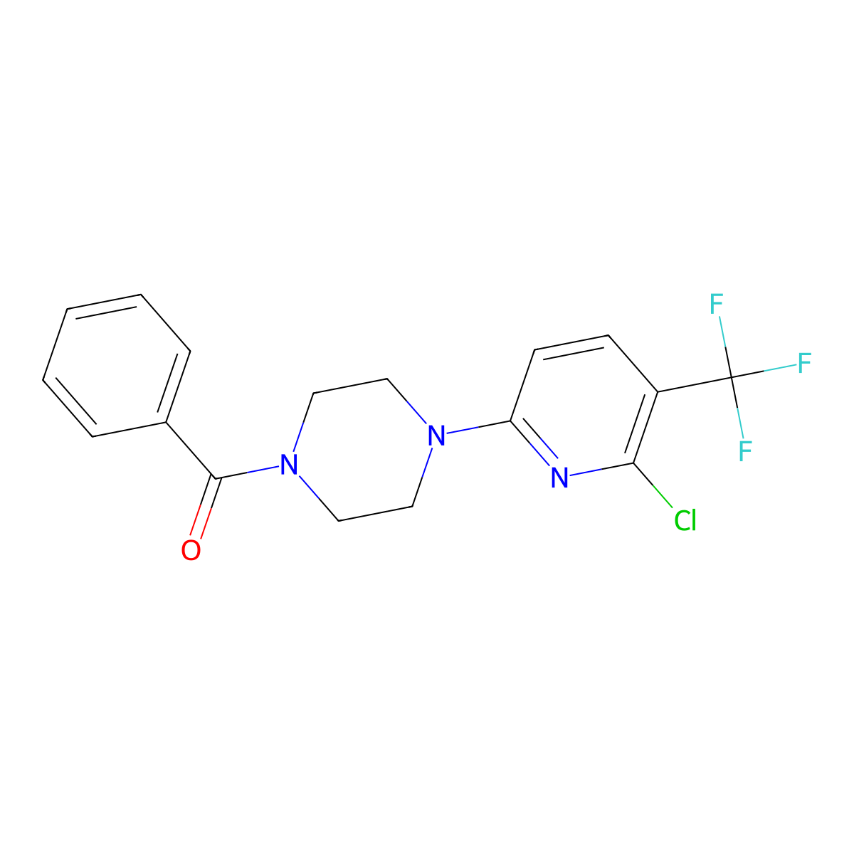 1-Benzoyl-4-[6-chloro-5-(trifluoromethyl)pyridin-2-yl]piperazine molecular structure, CAS 2059494-77-6