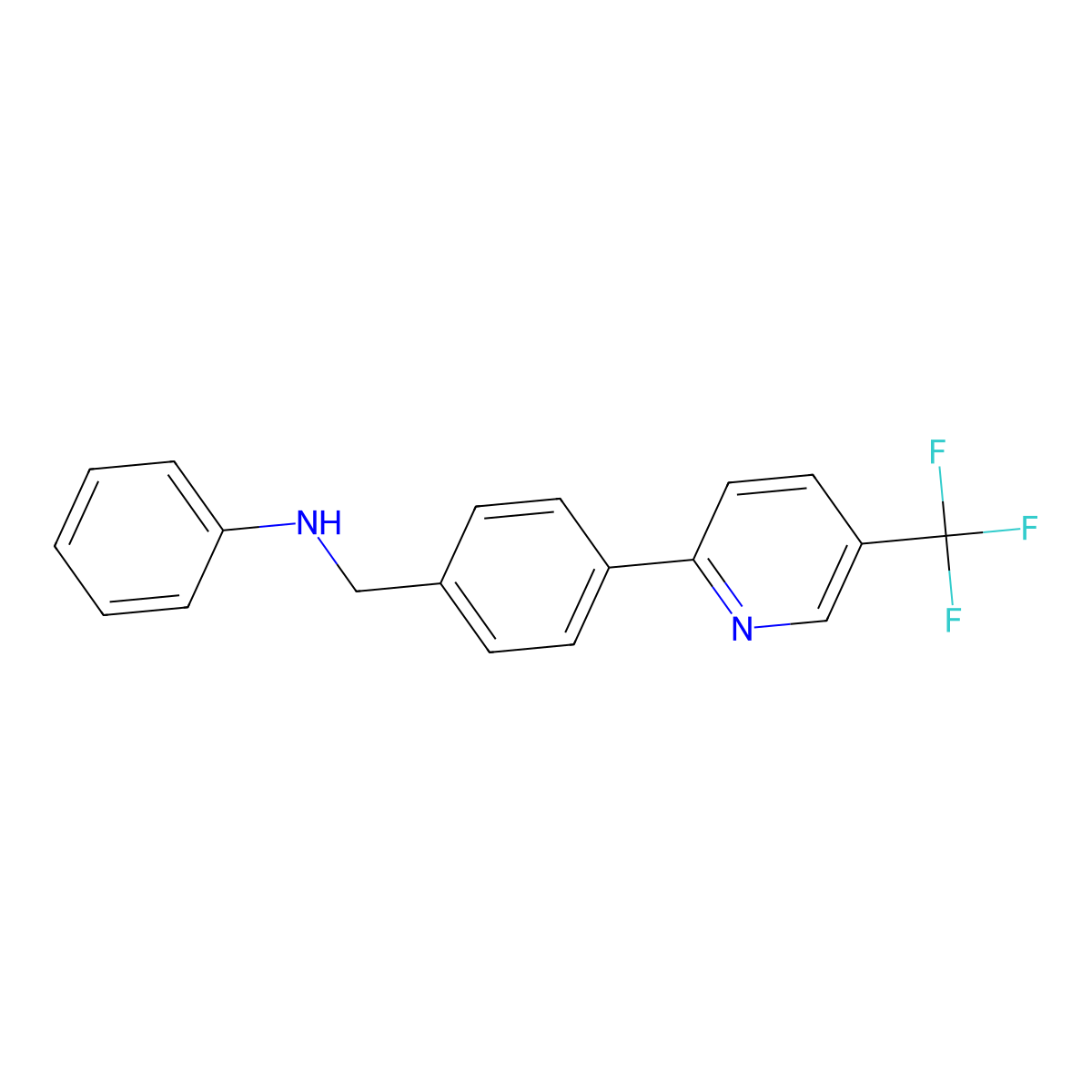 N-({4-[5-(trifluoromethyl)pyridin-2-yl]phenyl}methyl)aniline molecular structure, CAS 2059494-85-6