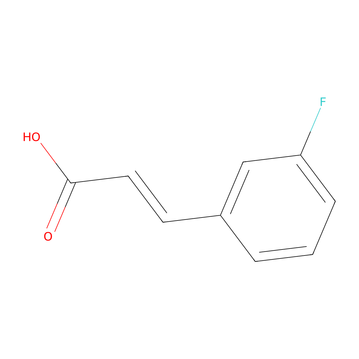 (2E)-3-(3-Fluorophenyl)-2-propenoic acid molecular structure, CAS 20595-30-6
