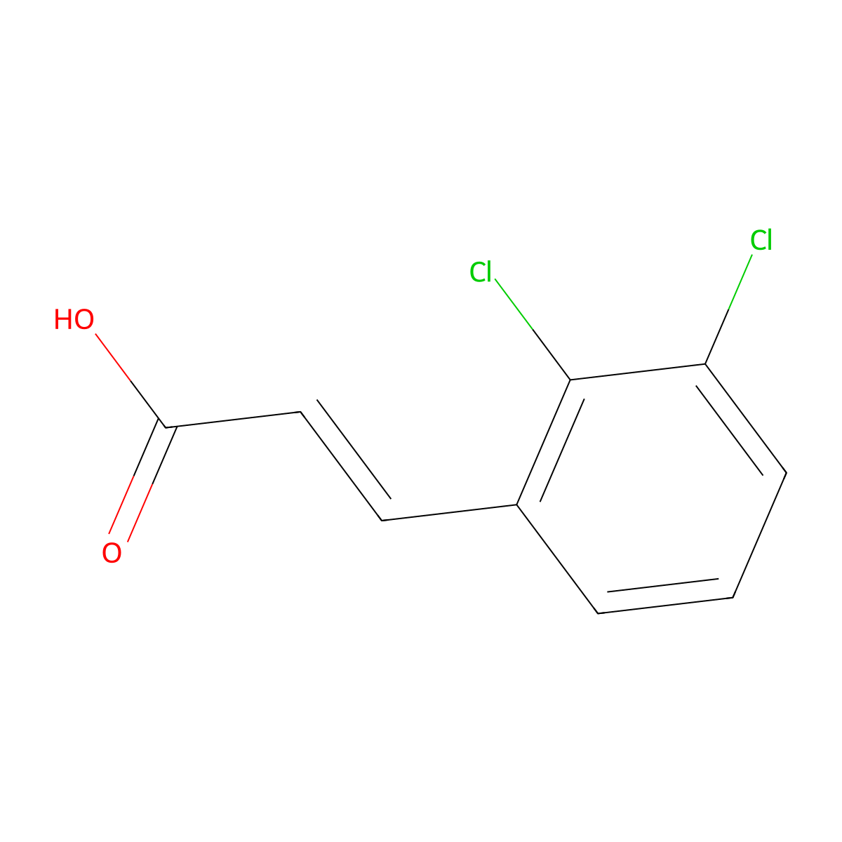 trans-2,3-Dichlorocinnamic acid molecular structure, CAS 20595-44-2