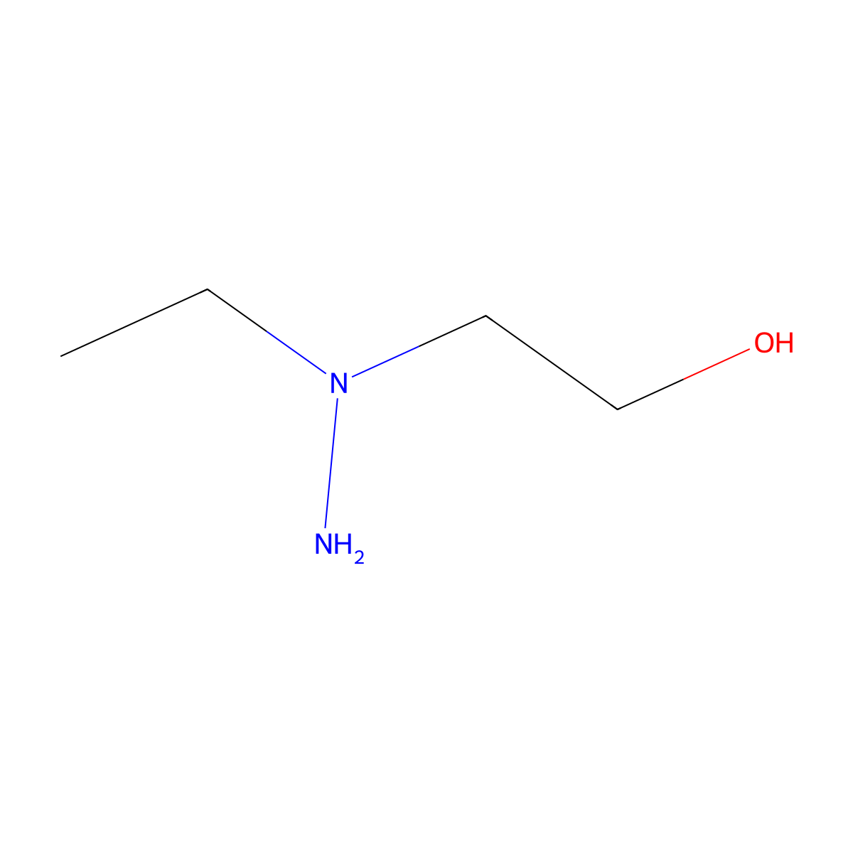 2-(1-Ethylhydrazin-1-yl)ethan-1-ol molecular structure, CAS 20595-74-8