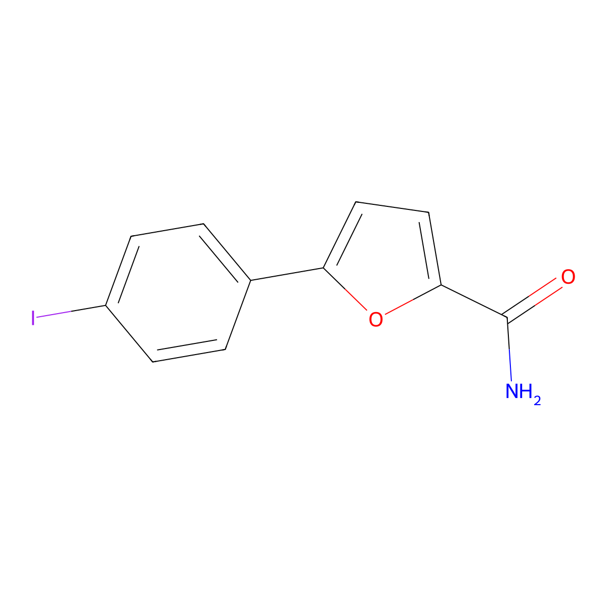 5-(4-Iodophenyl)furan-2-carboxamide molecular structure, CAS 2059506-98-6