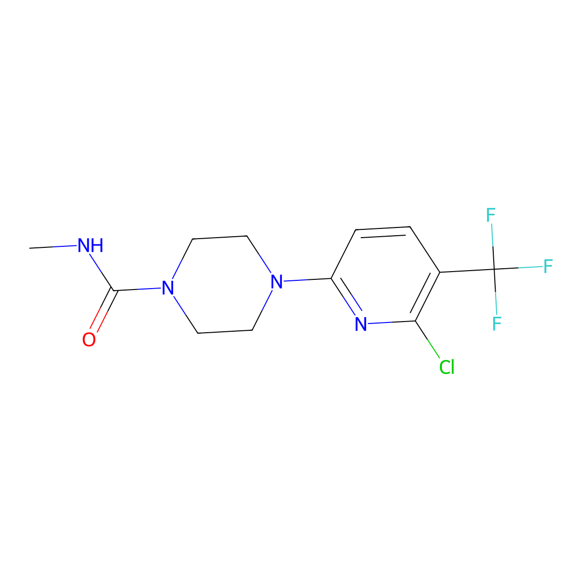 4-[6-chloro-5-(trifluoromethyl)pyridin-2-yl]-N-methylpiperazine-1-carboxamide molecular structure, CAS 2059512-97-7