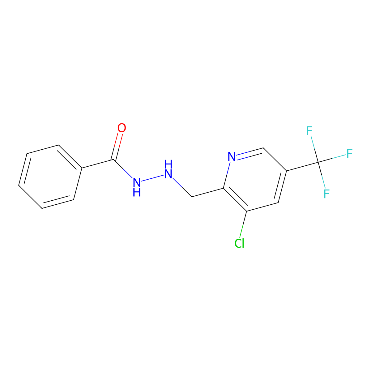 N'-{[3-chloro-5-(trifluoromethyl)pyridin-2-yl]methyl}benzohydrazide molecular structure, CAS 2059513-59-4