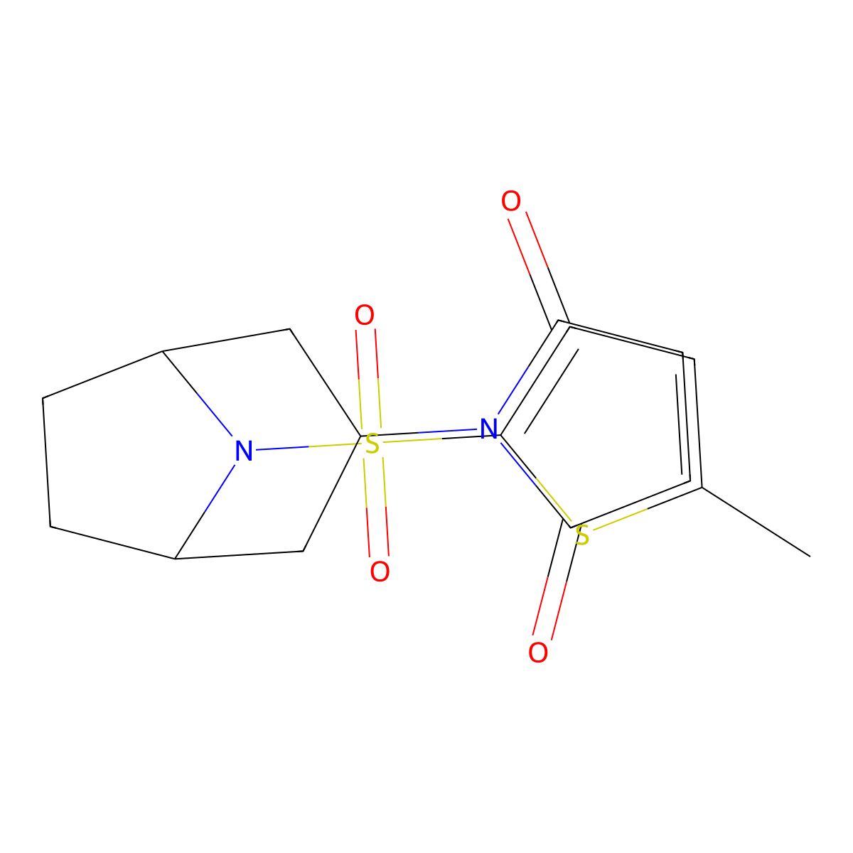 1-((1R,5S)-8-((5-methylthiophen-2-yl)sulfonyl)-8-azabicyclo[3.2.1]octan-3-yl)pyrrolidine-2,5-dione molecular structure, CAS 2059537-84-5