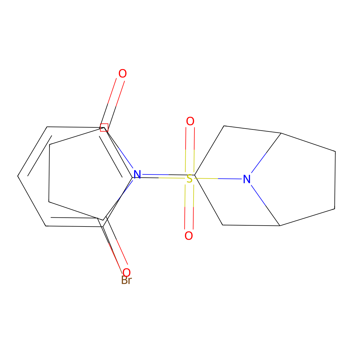 1-((1R,5S)-8-((2-bromophenyl)sulfonyl)-8-azabicyclo[3.2.1]octan-3-yl)pyrrolidine-2,5-dione molecular structure, CAS 2059537-87-8