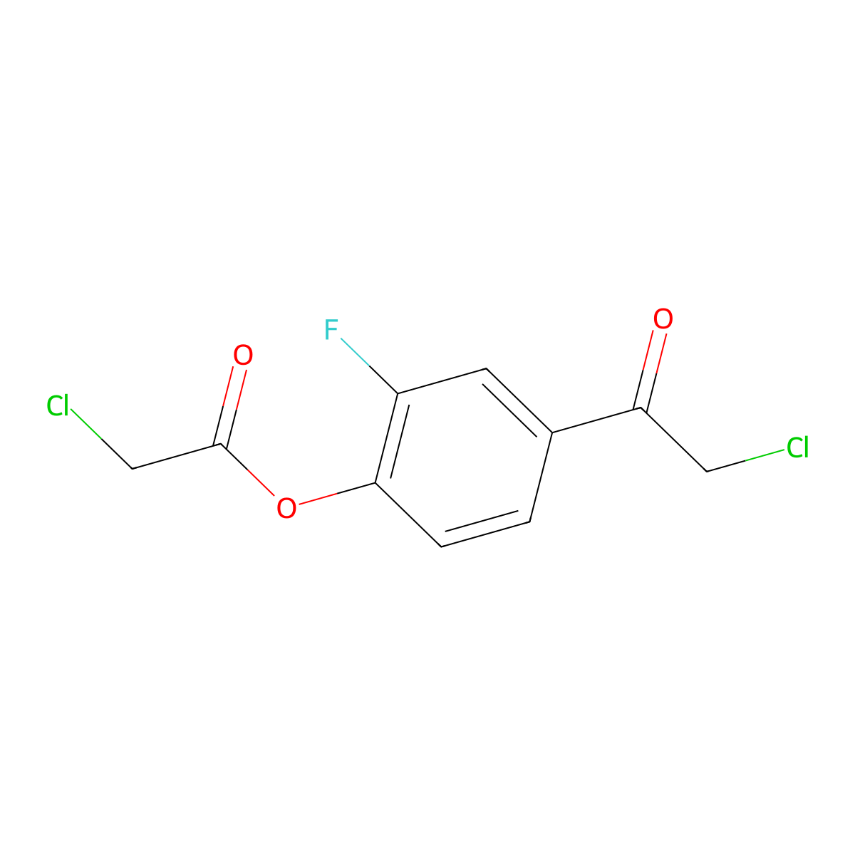 4-(2-Chloroacetyl)-2-fluorophenyl 2-chloroacetate molecular structure, CAS 2059684-85-2