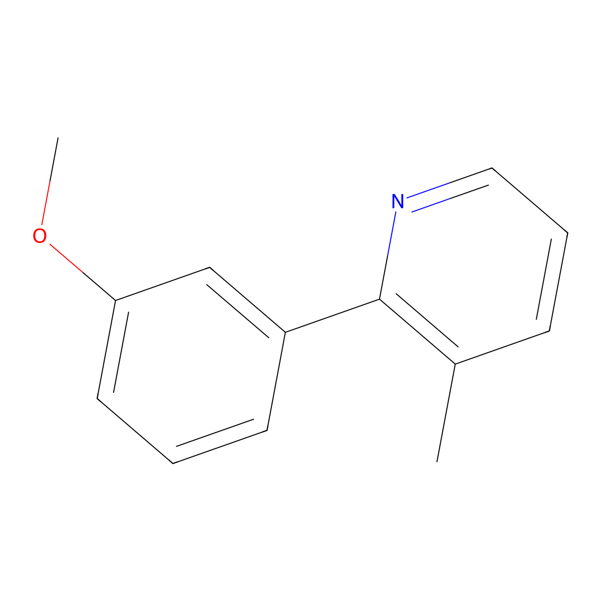 2-(3-Methoxyphenyl)-3-methylpyridine molecular structure, CAS 205983-87-5