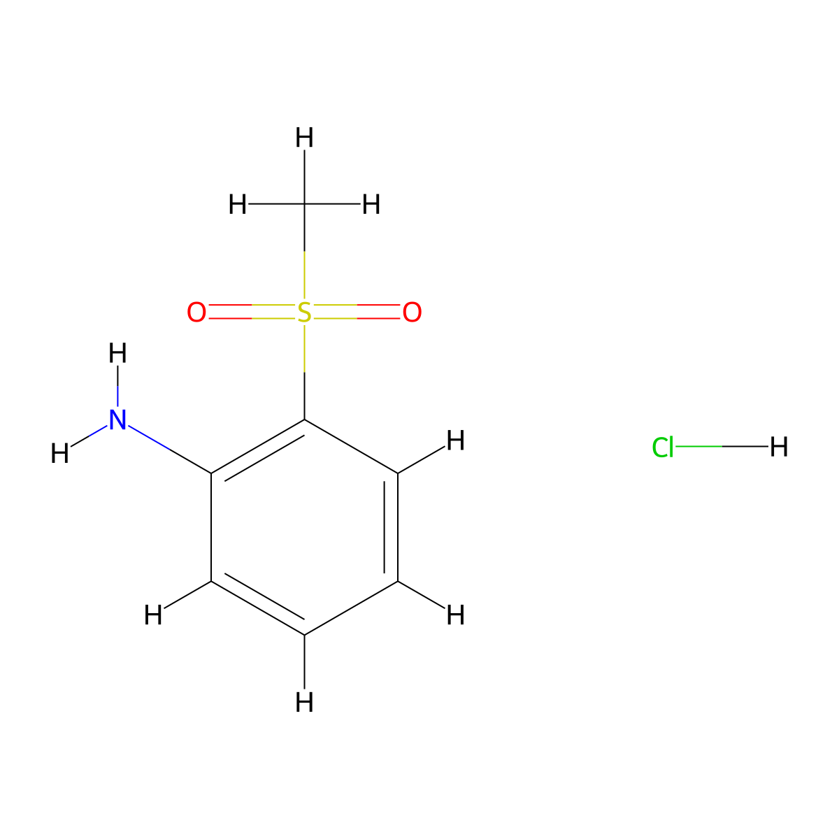 2-(Methylsulfonyl)aniline hydrochloride molecular structure, CAS 205985-95-1