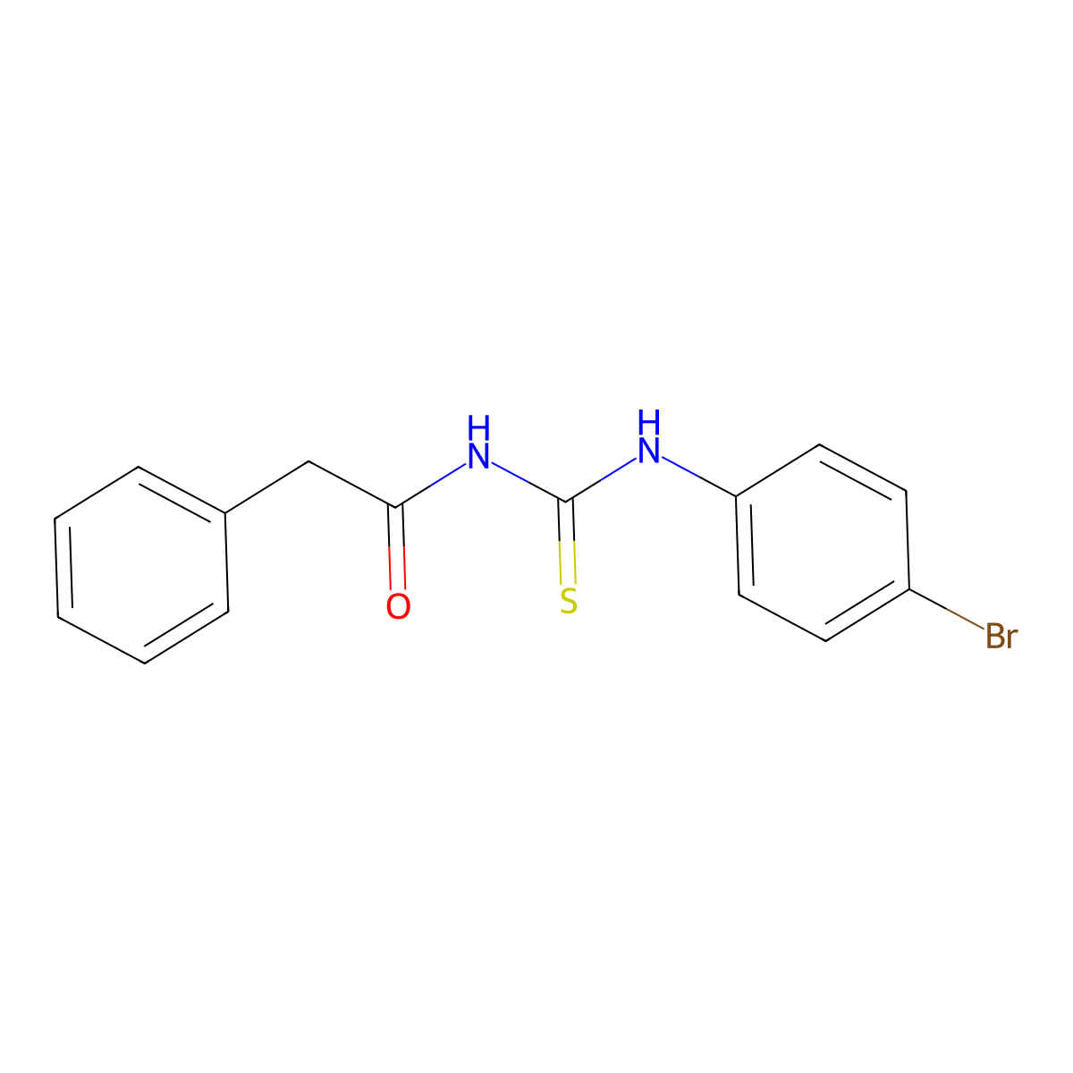 N-[(4-bromophenyl)carbamothioyl]-2-phenylacetamide molecular structure, CAS 205988-72-3