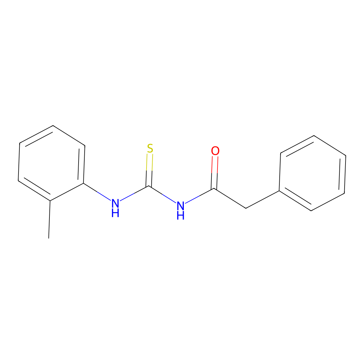 N-[(2-methylphenyl)carbamothioyl]-2-phenylacetamide molecular structure, CAS 205988-74-5