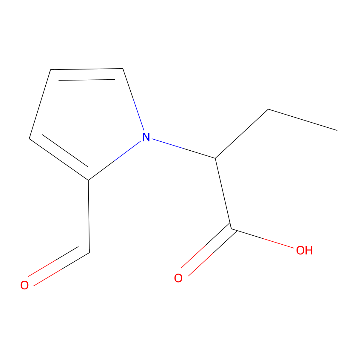 (2S)-2-(2-Formyl-1H-pyrrol-1-yl)butanoic acid molecular structure, CAS 2059907-92-3
