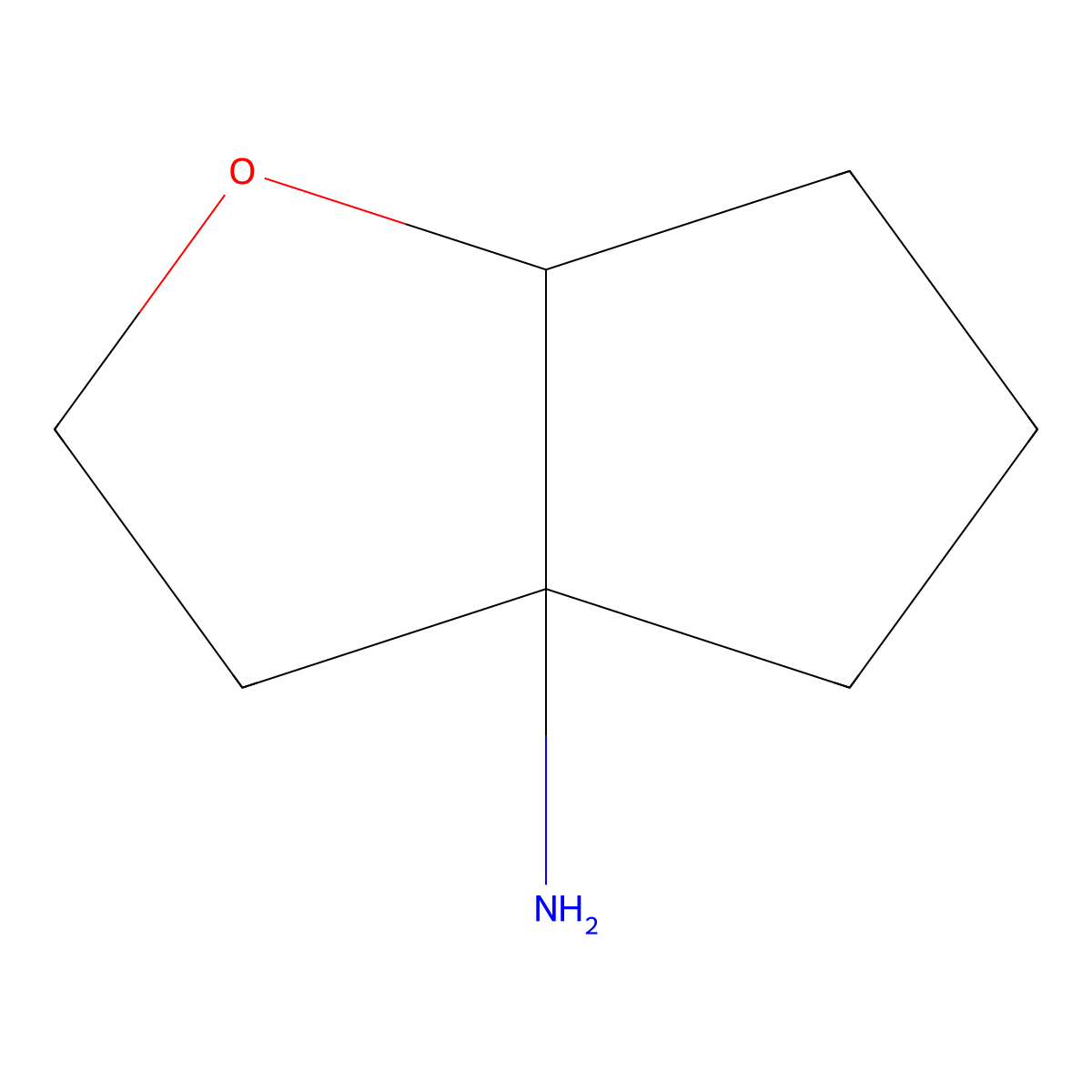 rac-(3aR,6aS)-hexahydro-2H-cyclopenta[b]furan-3a-amine molecular structure, CAS 2059908-46-0