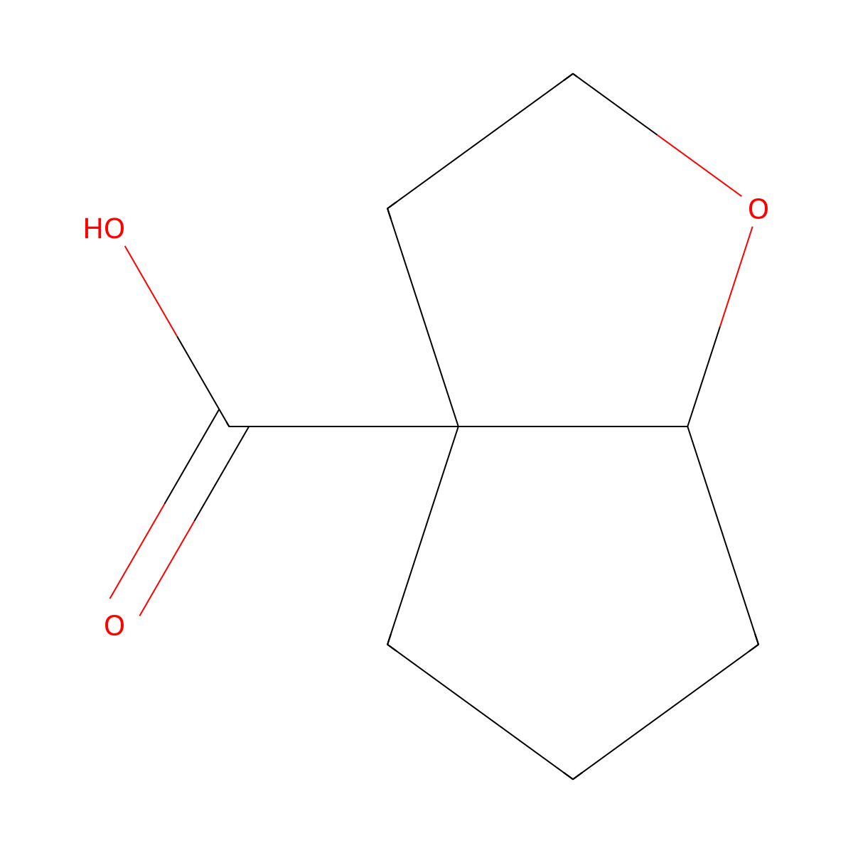 Rac-(3aR,6aS)-hexahydro-2H-cyclopenta[b]furan-3a-carboxylic acid molecular structure, CAS 2059908-50-6