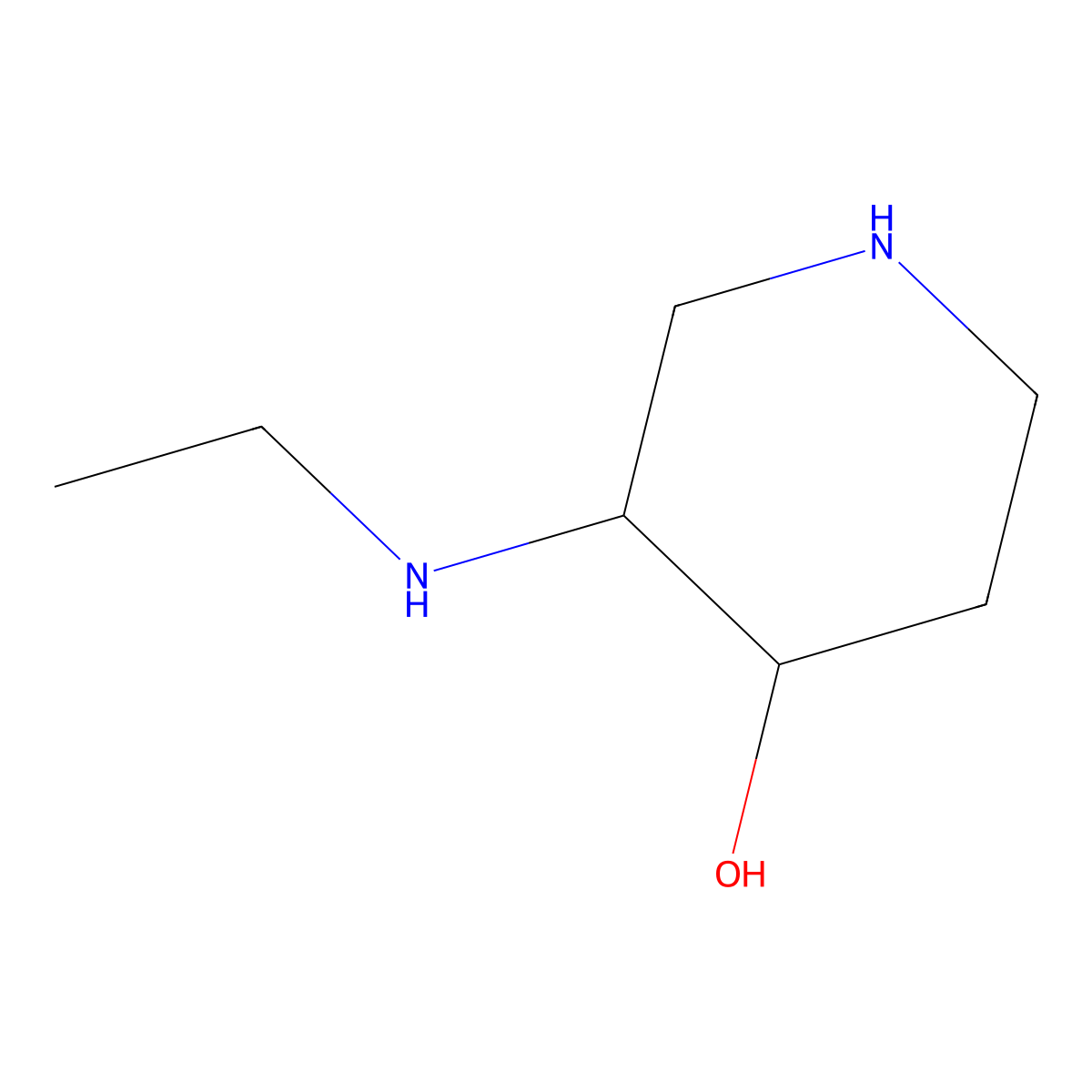 (3S,4S)-3-(Ethylamino)piperidin-4-ol molecular structure, CAS 2059909-30-5