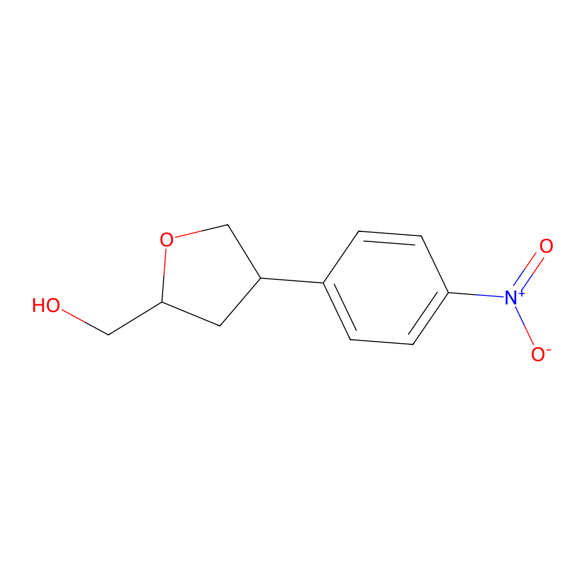 [(2R,4R)-4-(4-Nitrophenyl)oxolan-2-yl]methanol molecular structure, CAS 2059909-56-5