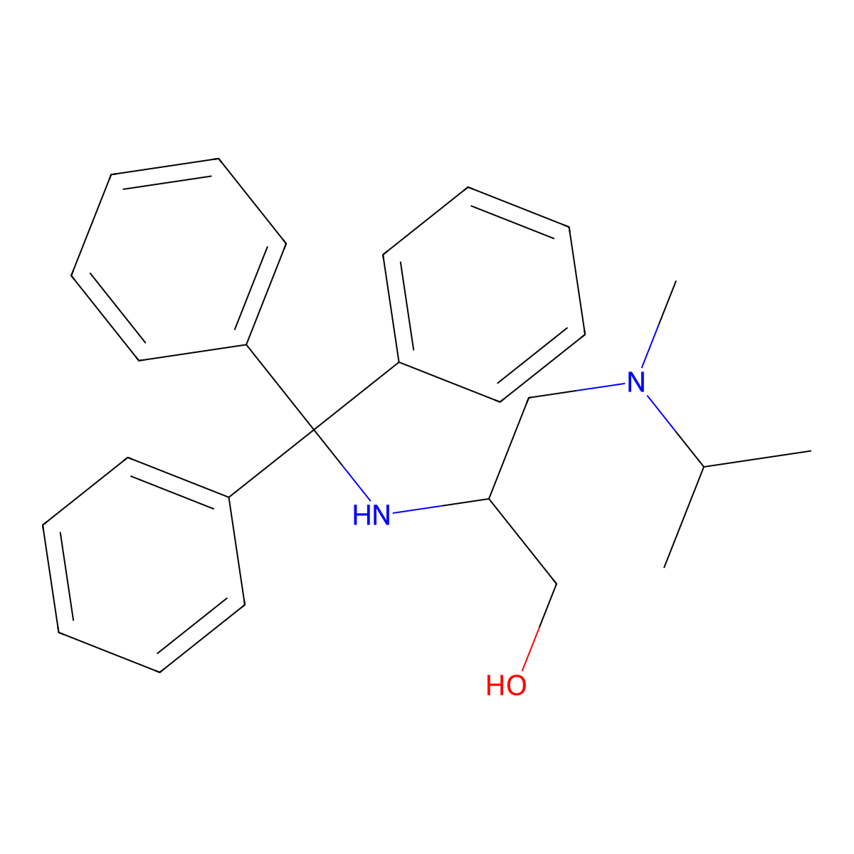 (2S)-3-[Methyl(propan-2-yl)amino]-2-[(triphenylmethyl)amino]propan-1-ol molecular structure, CAS 2059909-92-9