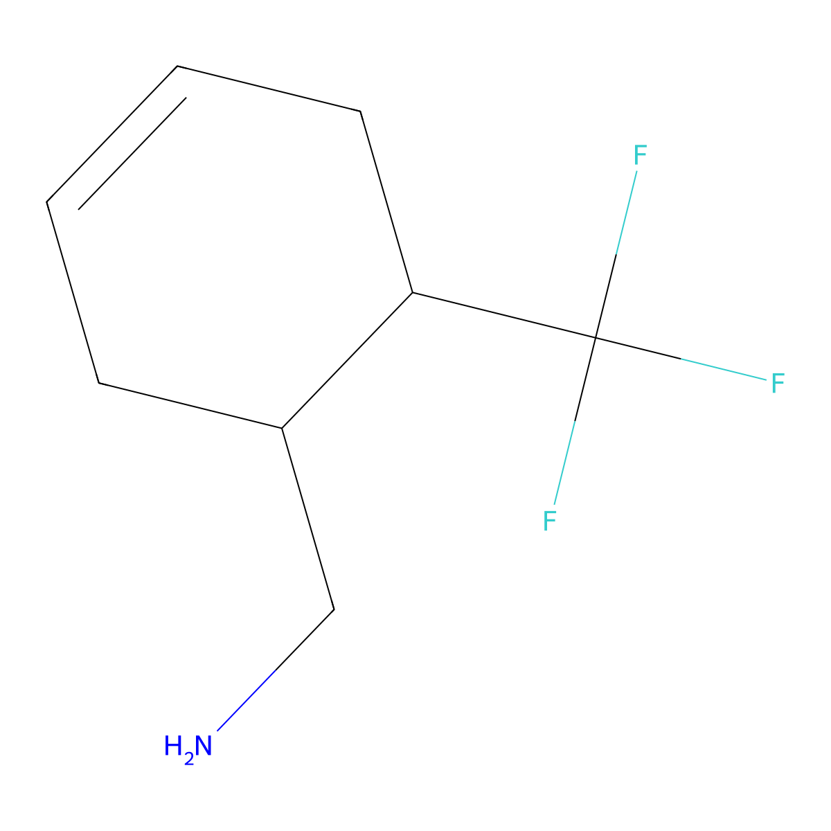 rac-[(1R,6R)-6-(trifluoromethyl)cyclohex-3-en-1-yl]methanamine molecular structure, CAS 2059909-97-4