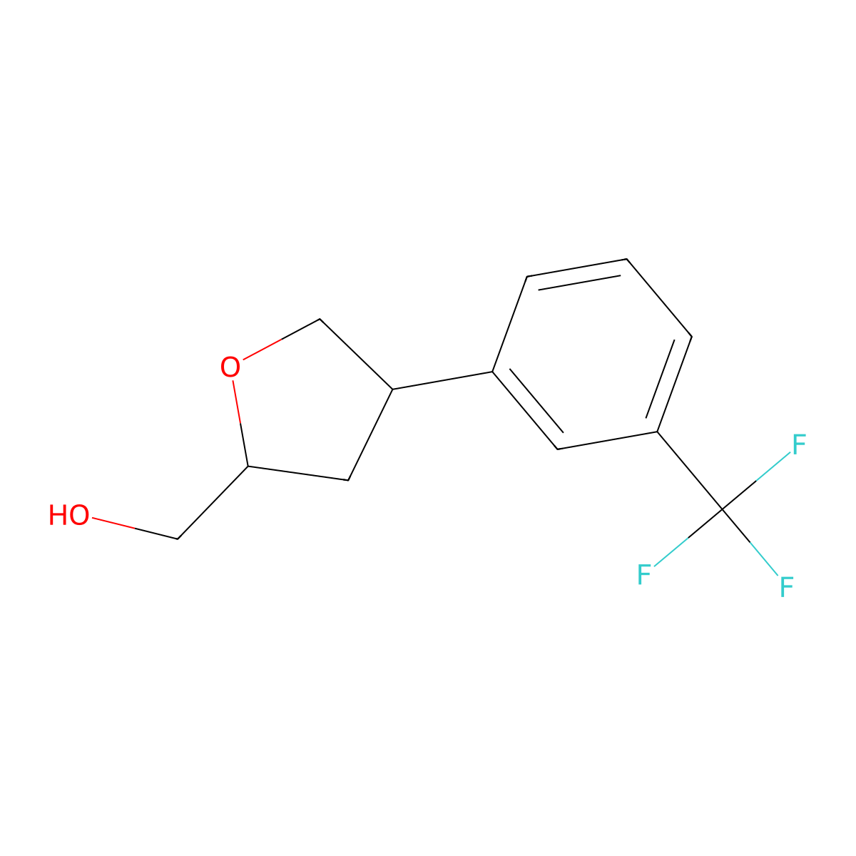 [(2R,4R)-4-[3-(Trifluoromethyl)phenyl]oxolan-2-yl]methanol molecular structure, CAS 2059910-08-4