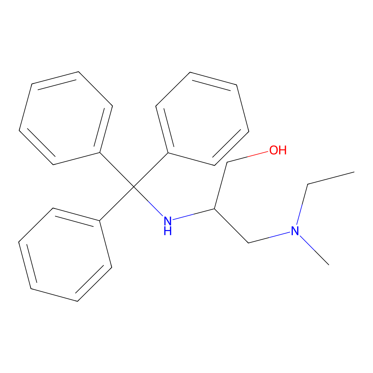 (2S)-3-[Ethyl(methyl)amino]-2-[(triphenylmethyl)amino]propan-1-ol molecular structure, CAS 2059910-17-5