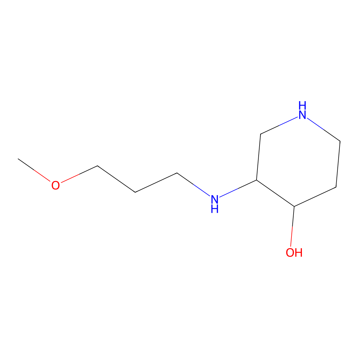 (3S,4S)-3-[(3-Methoxypropyl)amino]piperidin-4-ol molecular structure, CAS 2059910-32-4