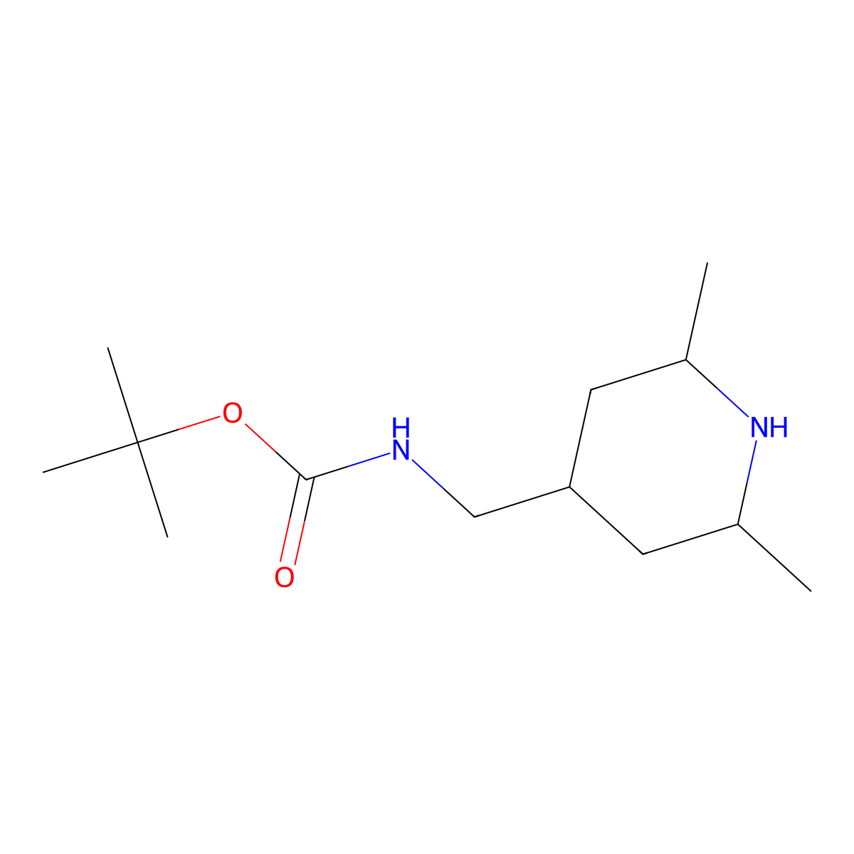 tert-Butyl N-{[(2R,4r,6S)-2,6-dimethylpiperidin-4-yl]methyl}carbamate molecular structure, CAS 2059910-41-5