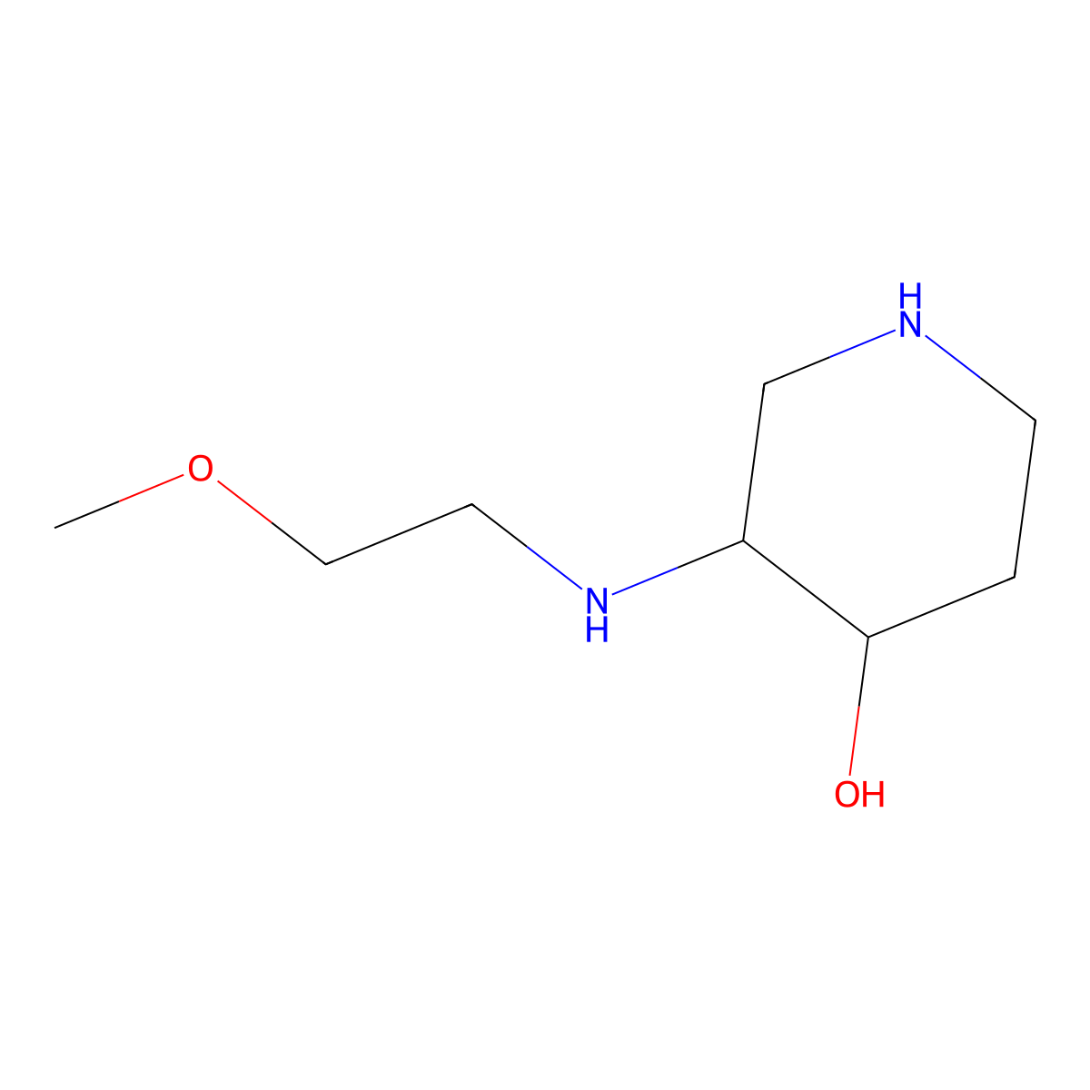 (3S,4S)-3-[(2-Methoxyethyl)amino]piperidin-4-ol molecular structure, CAS 2059910-73-3