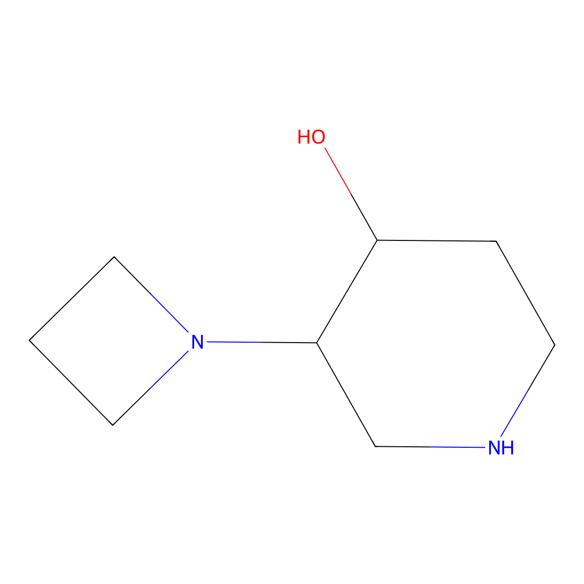 (3S,4S)-3-(Azetidin-1-yl)piperidin-4-ol molecular structure, CAS 2059910-90-4