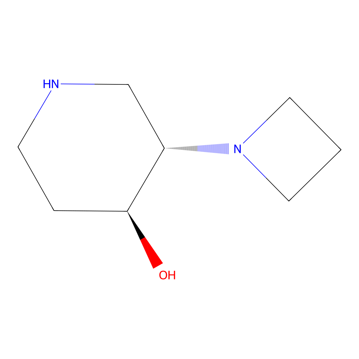 (3S,4S)-3-(Azetidin-1-yl)piperidin-4-ol molecular structure, CAS 2059910-90-4