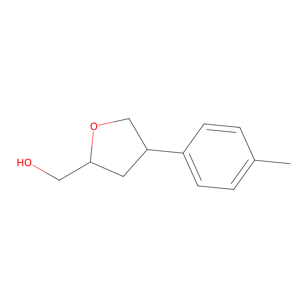 [(2R,4R)-4-(4-Methylphenyl)oxolan-2-yl]methanol molecular structure, CAS 2059910-91-5
