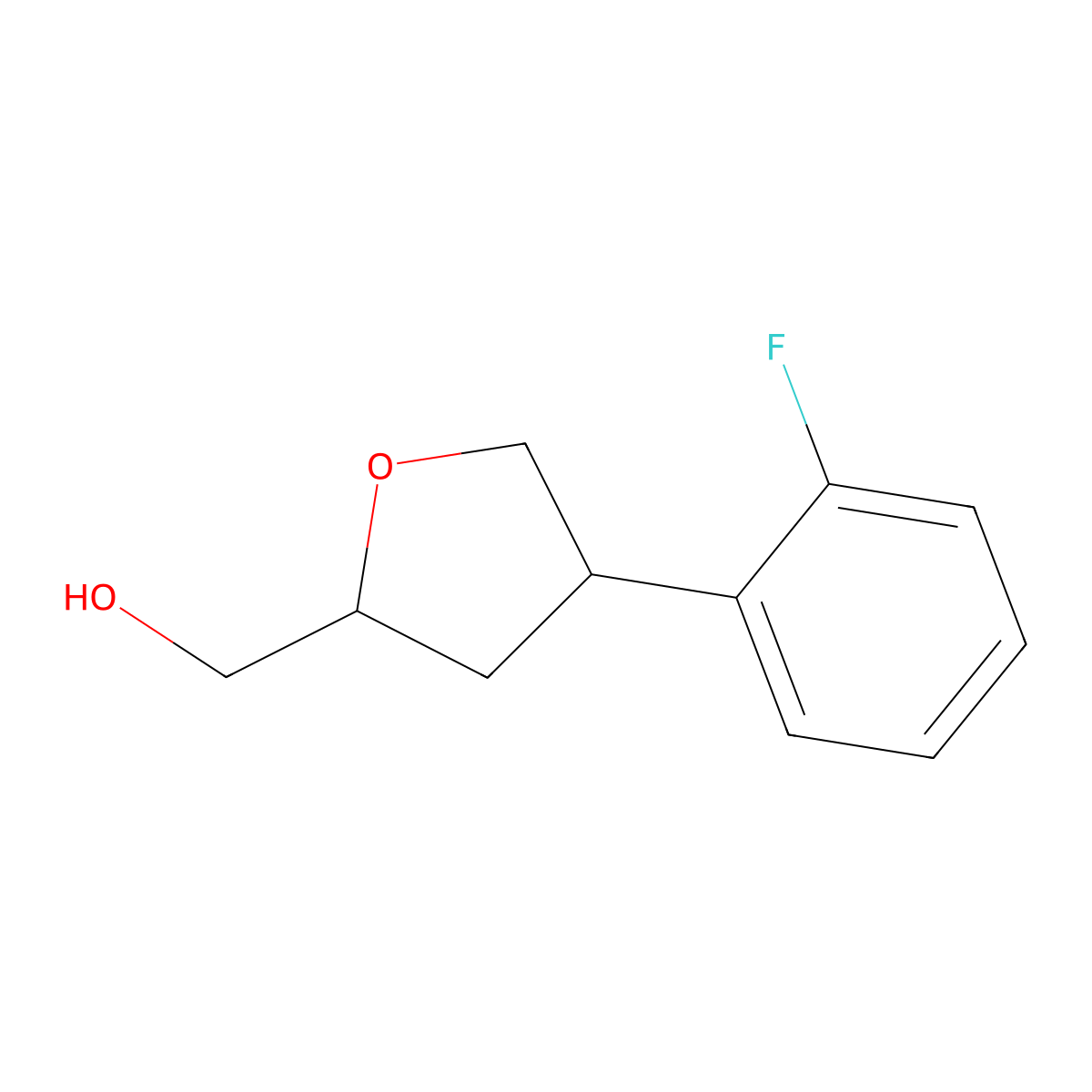[(2R,4R)-4-(2-Fluorophenyl)oxolan-2-yl]methanol molecular structure, CAS 2059910-94-8