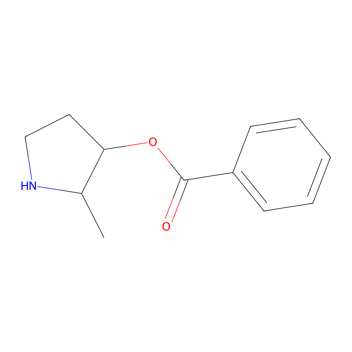 rac-(2R,3S)-2-methylpyrrolidin-3-yl benzoate molecular structure, CAS 2059910-95-9