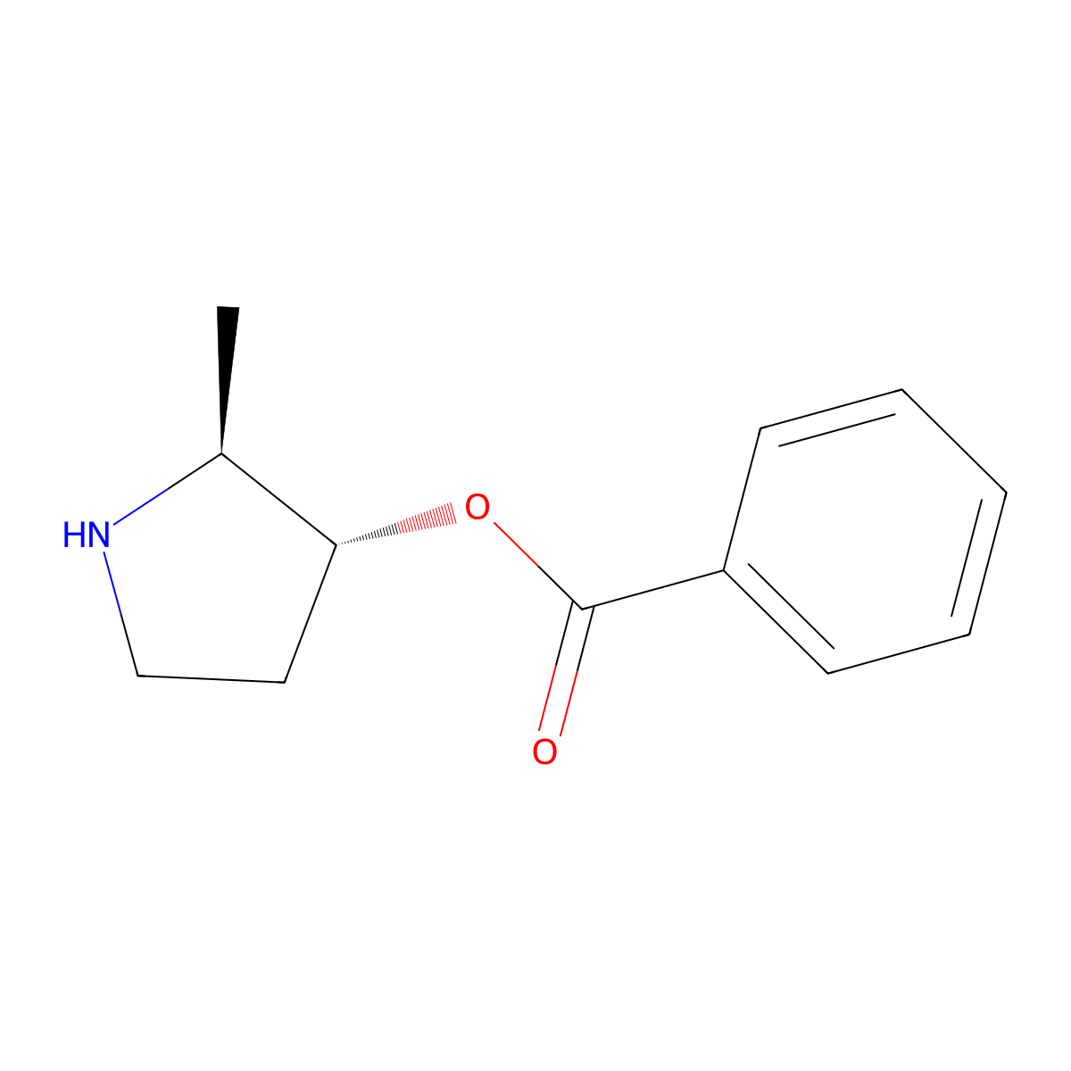 rac-(2R,3S)-2-methylpyrrolidin-3-yl benzoate molecular structure, CAS 2059910-95-9