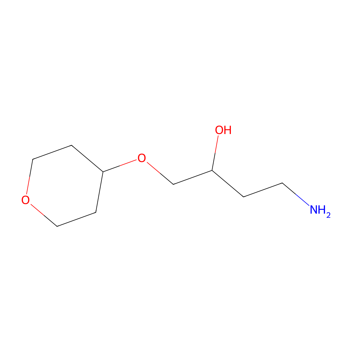 (2S)-4-Amino-1-(oxan-4-yloxy)butan-2-ol molecular structure, CAS 2059911-04-3