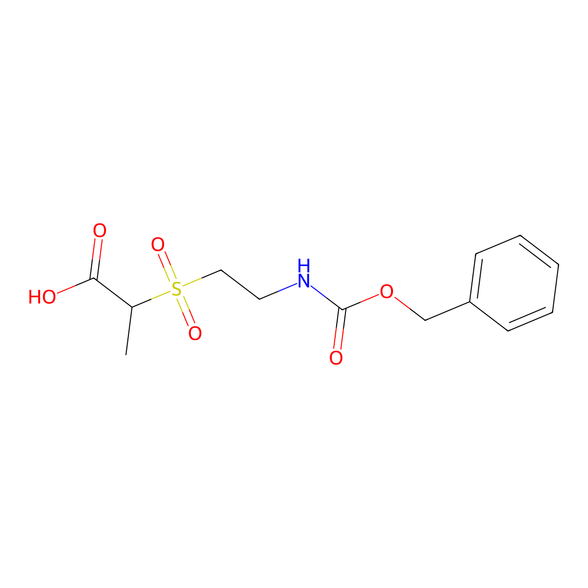 (2S)-2-(2-{[(benzyloxy)carbonyl]amino}ethanesulfonyl)propanoic acid molecular structure, CAS 2059911-27-0