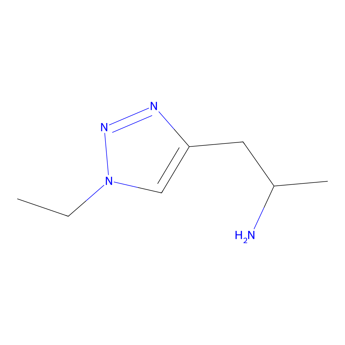 (2S)-1-(1-Ethyl-1H-1,2,3-triazol-4-yl)propan-2-amine molecular structure, CAS 2059911-35-0
