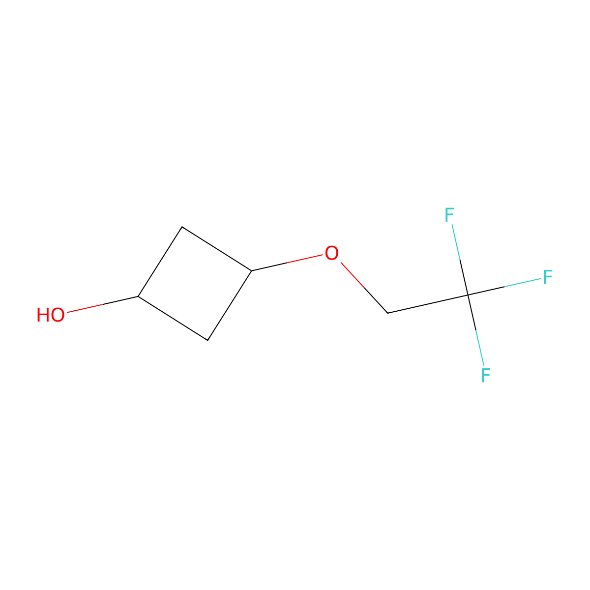 Rac-(1r,3r)-3-(2,2,2-trifluoroethoxy)cyclobutan-1-ol molecular structure, CAS 2059911-57-6