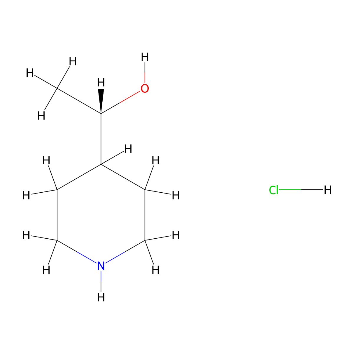 (1S)-1-(piperidin-4-yl)ethan-1-ol hydrochloride molecular structure, CAS 2059911-70-3