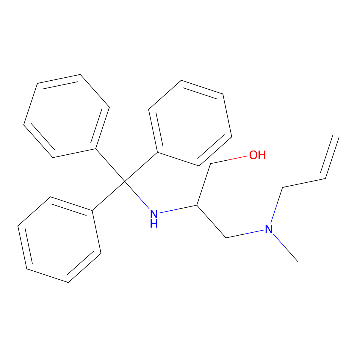 (2S)-3-[Methyl(prop-2-en-1-yl)amino]-2-[(triphenylmethyl)amino]propan-1-ol molecular structure, CAS 2059911-93-0