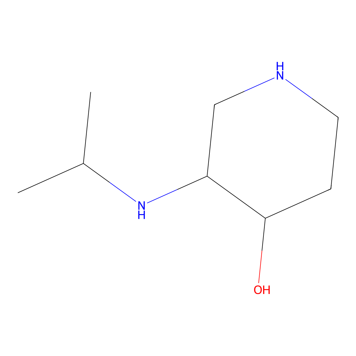 (3S,4S)-3-[(Propan-2-yl)amino]piperidin-4-ol molecular structure, CAS 2059912-11-5