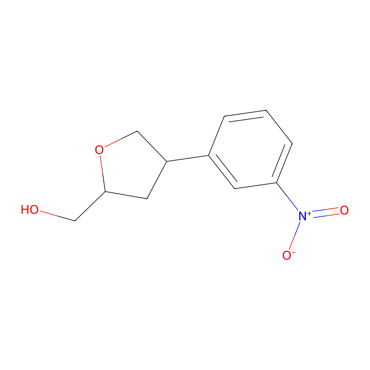 [(2R,4R)-4-(3-Nitrophenyl)oxolan-2-yl]methanol molecular structure, CAS 2059912-13-7
