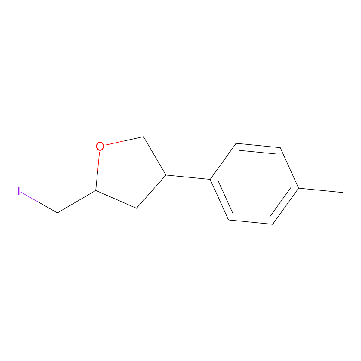 (2R,4R)-2-(Iodomethyl)-4-(4-methylphenyl)oxolane molecular structure, CAS 2059912-17-1