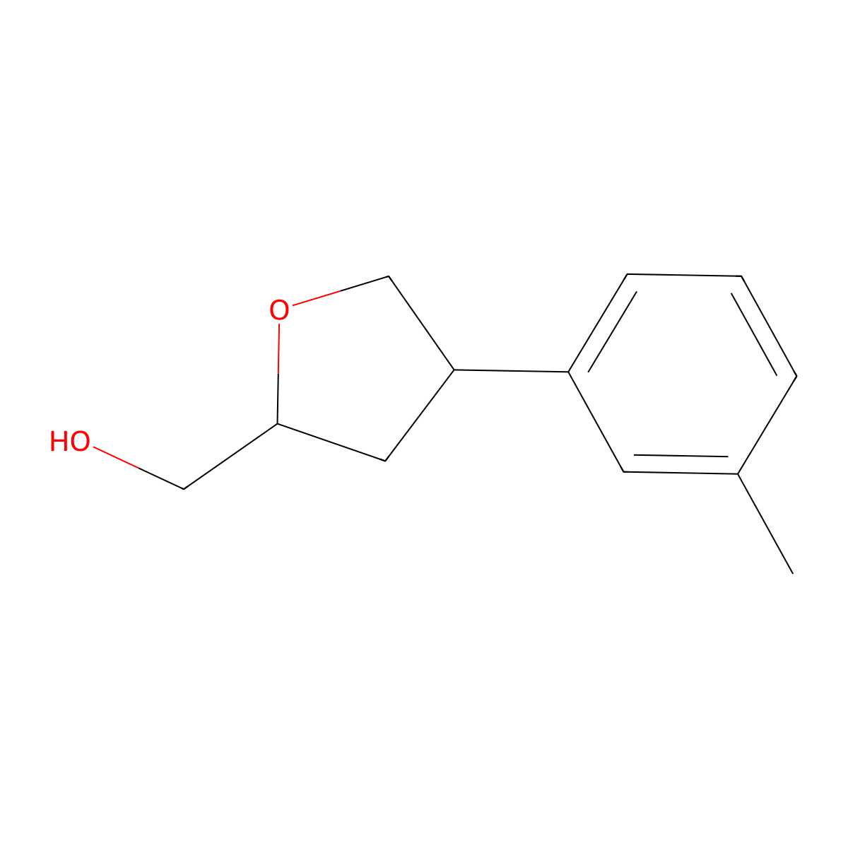 [(2R,4R)-4-(3-Methylphenyl)oxolan-2-yl]methanol molecular structure, CAS 2059912-32-0