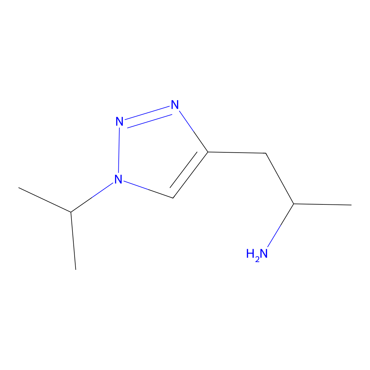 (2S)-1-[1-(Propan-2-yl)-1H-1,2,3-triazol-4-yl]propan-2-amine molecular structure, CAS 2059912-37-5