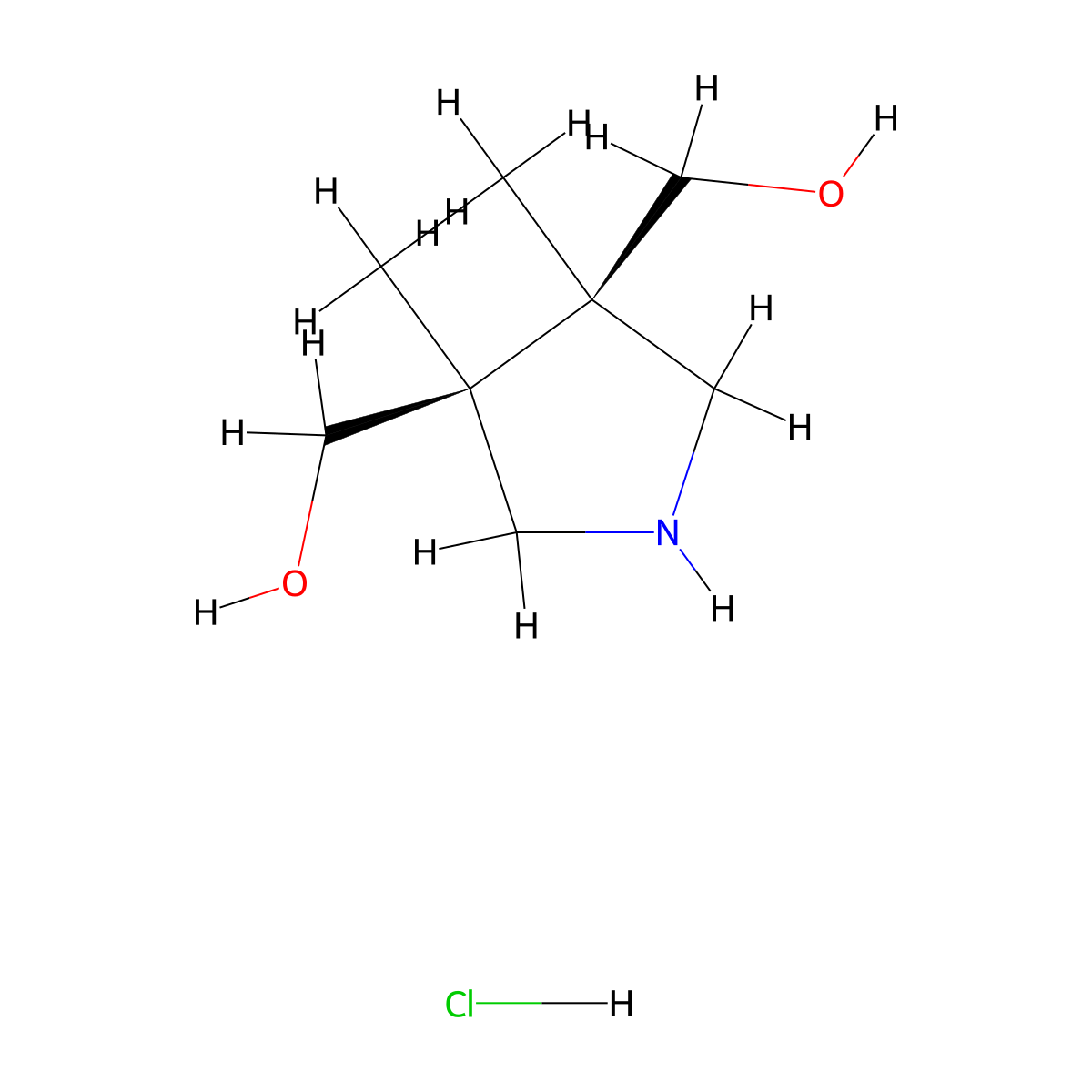 [(3S,4R)-4-(hydroxymethyl)-3,4-dimethylpyrrolidin-3-yl]methanol hydrochloride molecular structure, CAS 2059912-44-4