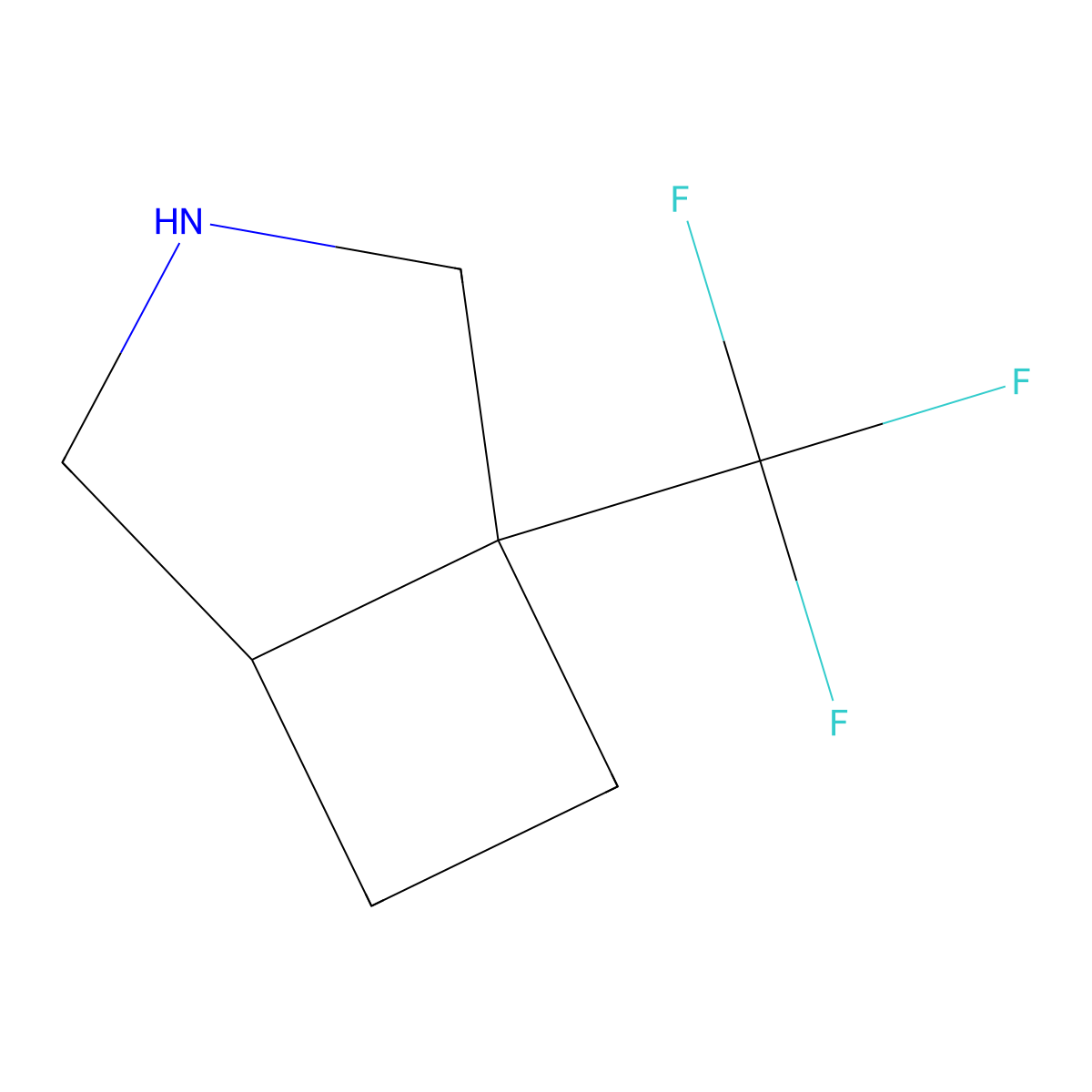 rac-(1R,5R)-1-(trifluoromethyl)-3-azabicyclo[3.2.0]heptane molecular structure, CAS 2059912-65-9